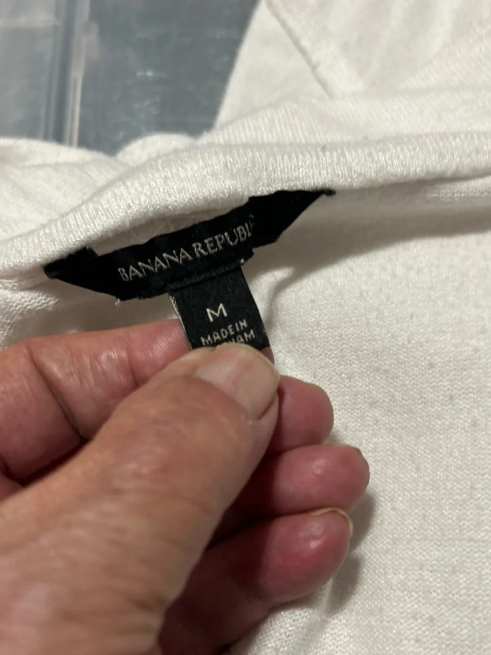 Banana Republic Cream Open-Front Cardigan